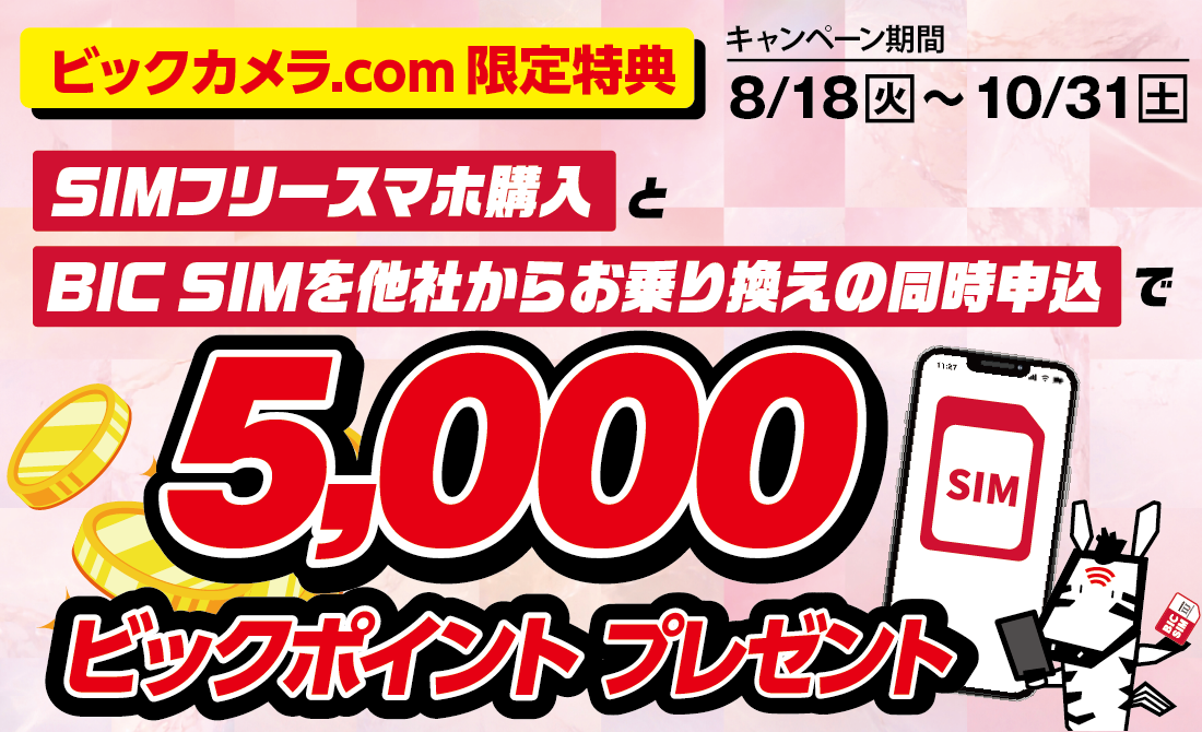 BIC SIMスマホセットキャンペーン
