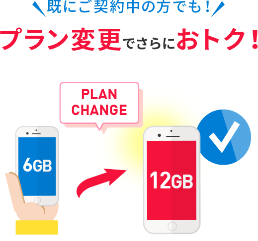 既に契約中の方でも!プラン変更でさらにおトク!