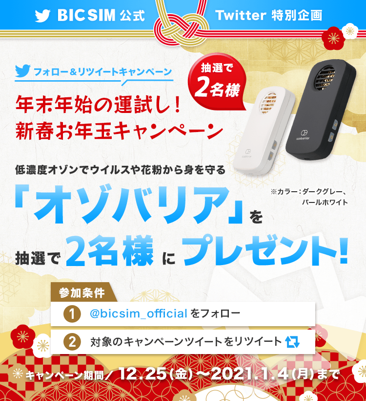 年末年始の運試し!新春お年玉キャンペーン