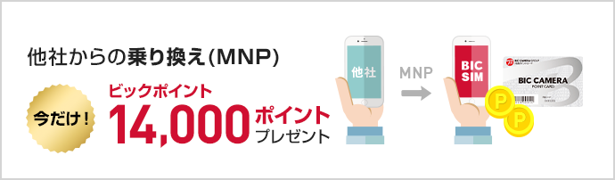 ビックポイント14,000ptプレゼント!