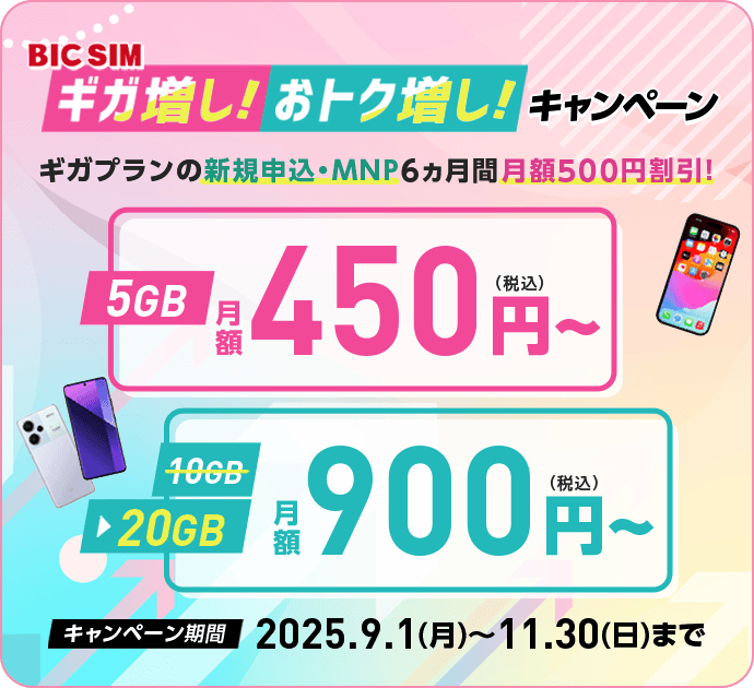 ギガ増し！おトク増し！キャンペーン
