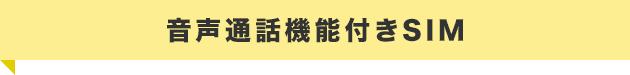 音声通話機能付きSIM