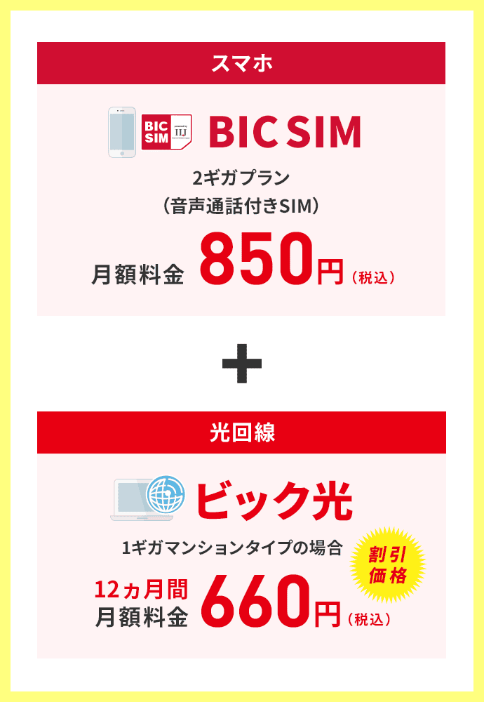 家のネットもおトクな Mio割 ビックカメラの格安sim Bic Sim ビックシム