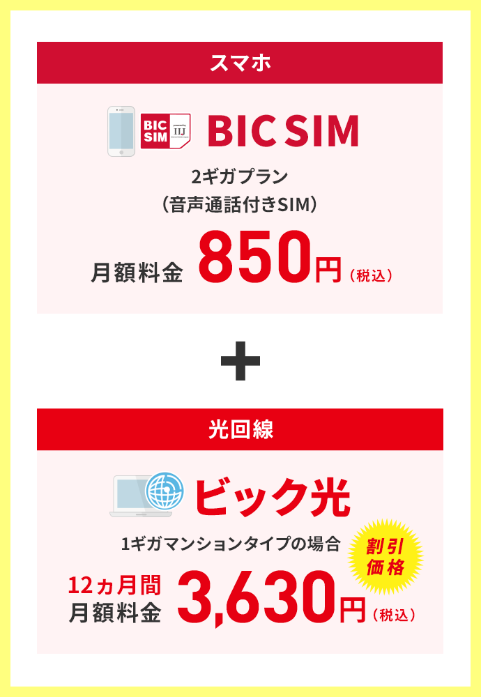 BIC SIM + ビック光