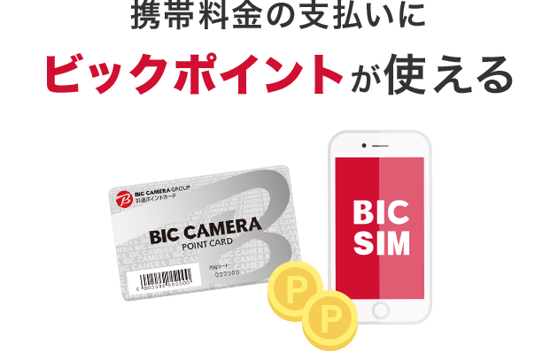 携帯の支払いにビックポイントが使える