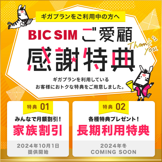 BIC SIM ご愛顧感謝特典