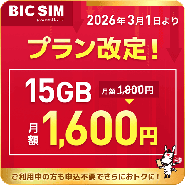 格安SIMのBIC SIM（公式）｜ビックカメラの格安SIM・格安スマホ