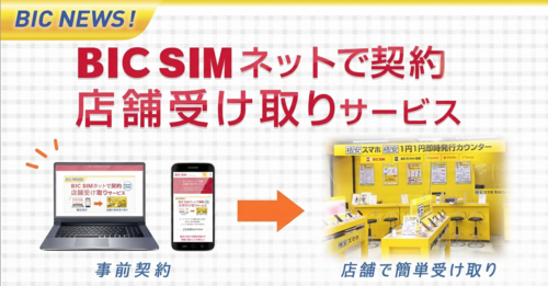 待ち時間なしでBIC SIMをゲット！「ネットで契約 店舗受け取りサービス」が便利！