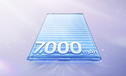 超大容量の7,000mAhバッテリー