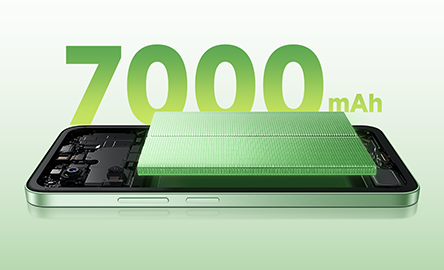 いつでも安心。大容量7,000mAhバッテリーと充電性能