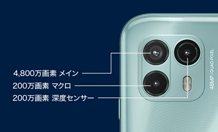 4,800万画素トリプルカメラシステムたくさん保存できる大容量ストレージ搭載