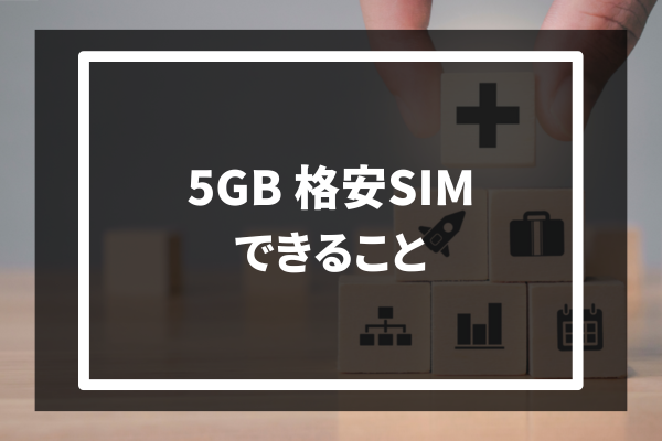5GB 格安SIM できること
