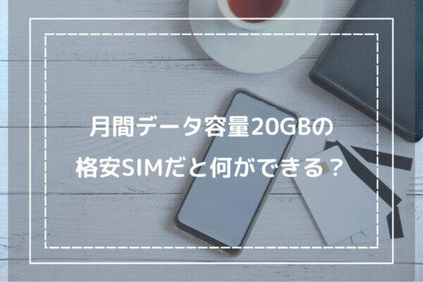 月間データ容量20GBの格安SIMだと何ができる？