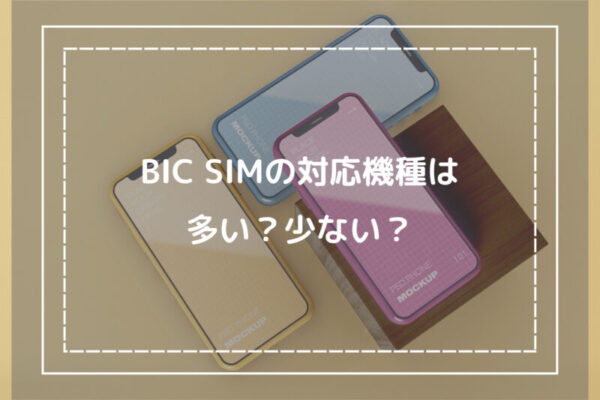 BIC SIMの対応機種は多い？少ない？