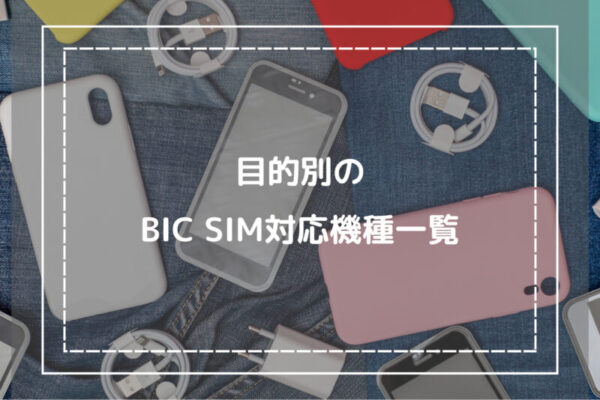 目的別のBIC SIM対応機種一覧
