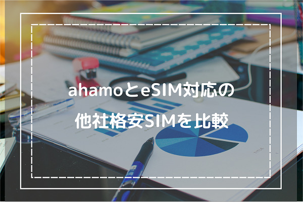 ahamoとeSIM対応の他社格安SIMを比較