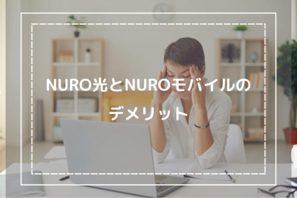 NURO光とNUROモバイルのデメリット